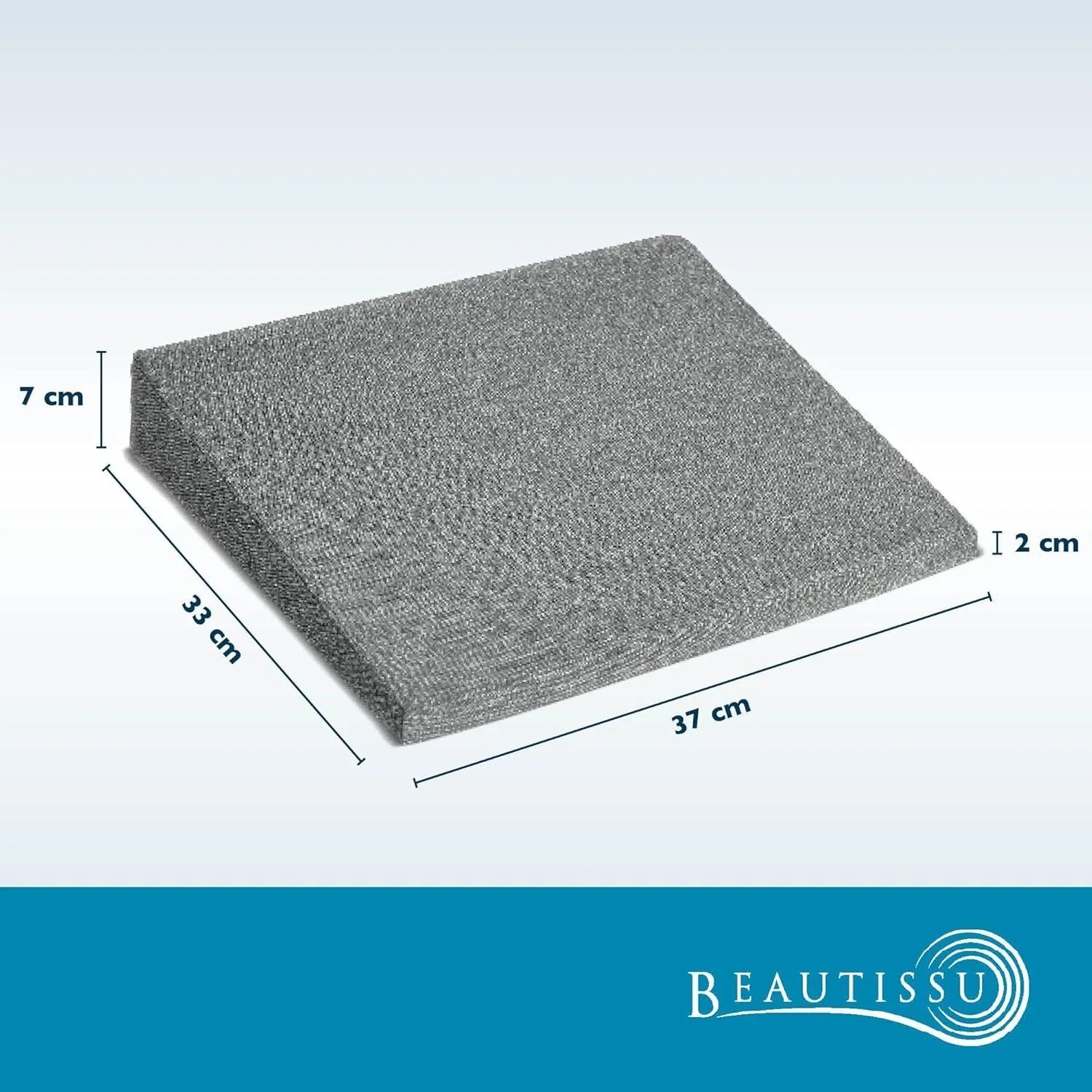 Beautissu BeauErgo Sitzkeilkissen 37x33,5cm Hellgrau_2