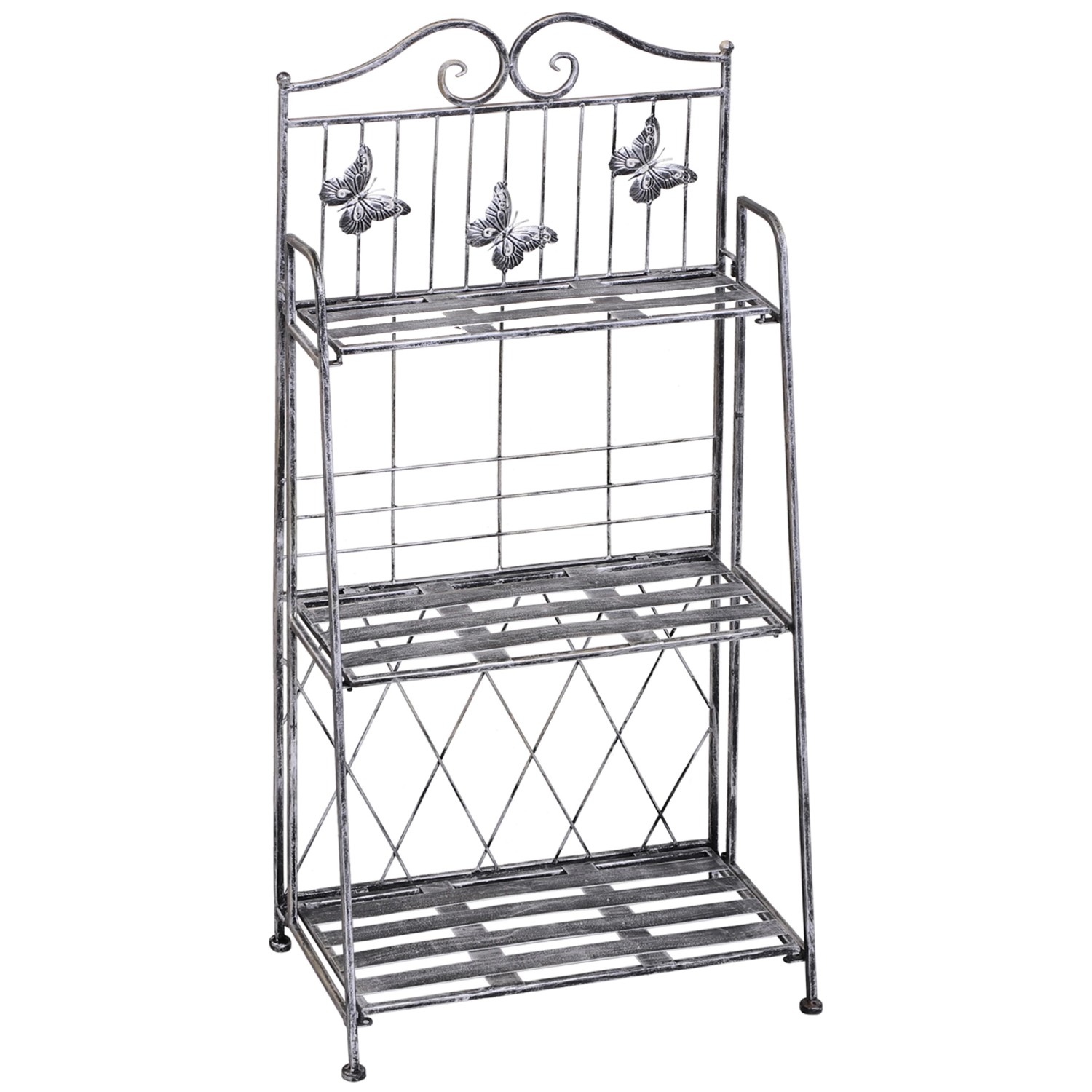 Outsunny Pflanzregal Gartenregal mit 3 Ebenen 44 x 25 x 96 cm günstig online kaufen