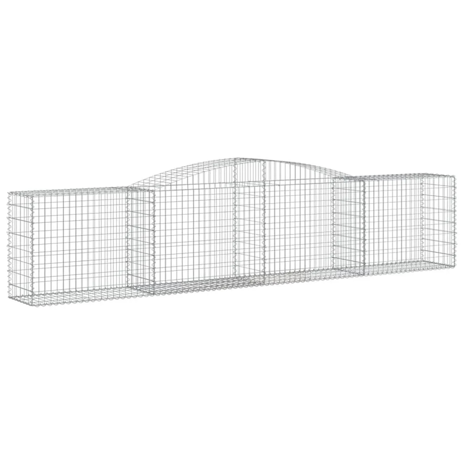 vidaXL Gabionen mit Hochbogen 4 Stk 400x50x80/100cm Verzinktes Eisen 3146985