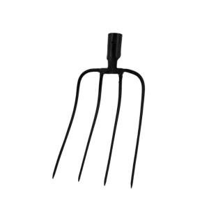 Galaflor Dunggabel mit 4 Zinken aus Stahl, ohne Stiel.