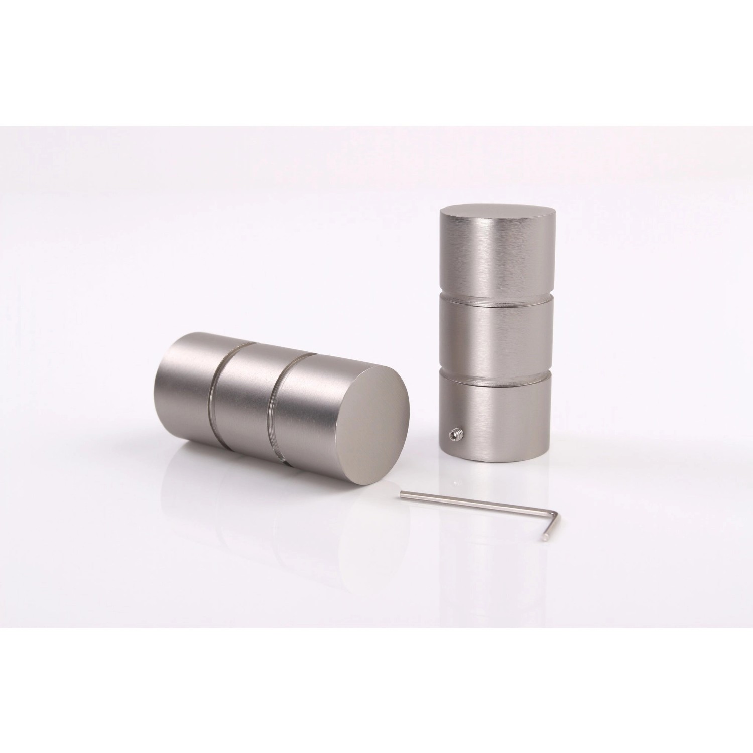 Deco-Raum Gardinenstange nach Maß 1-Lauf Zylinder Ø 25mm Edelstahl-optik 170cm_6