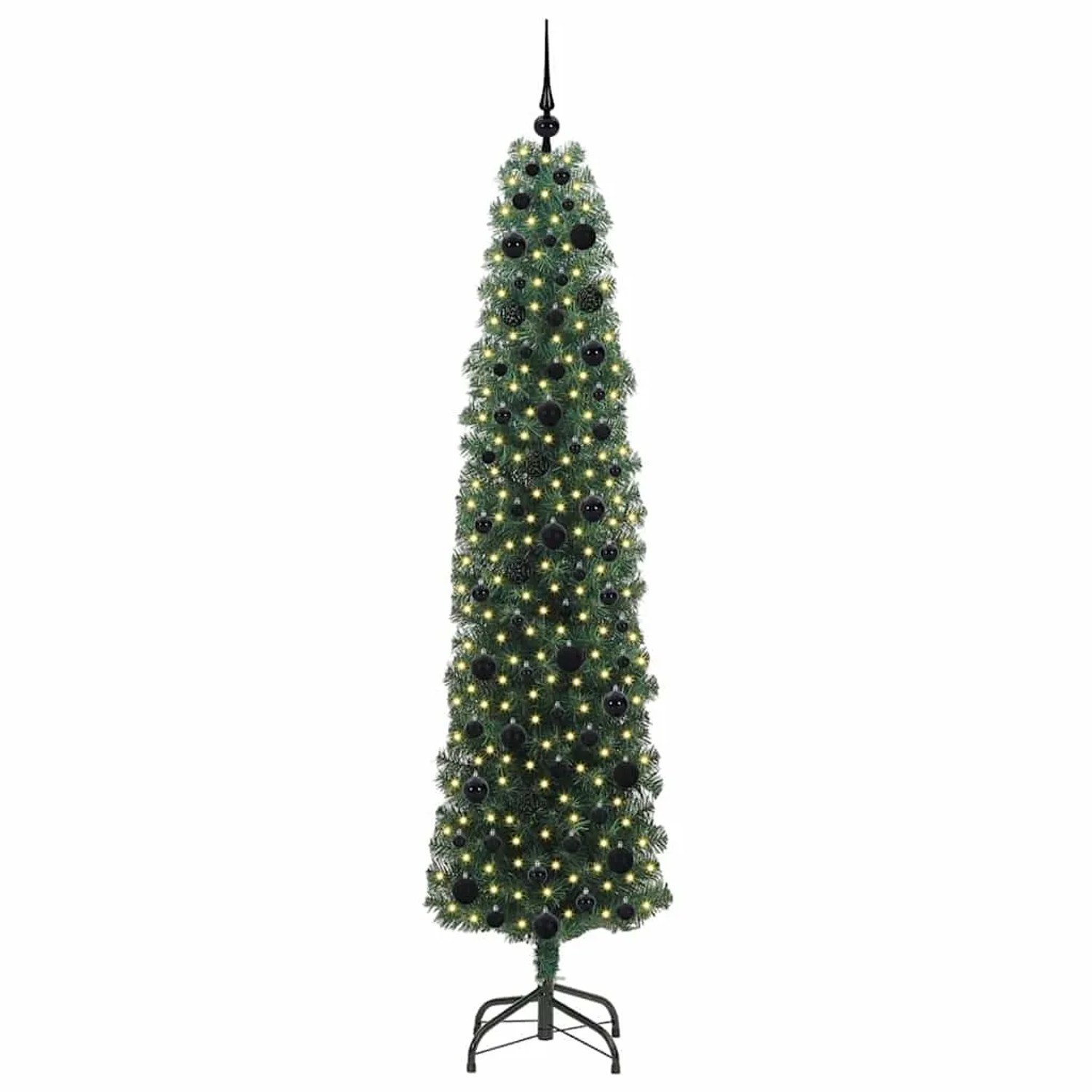 vidaXL Künstlicher Weihnachtsbaum mit 300 LEDs mit Ständer Grün 210 cm 3394957