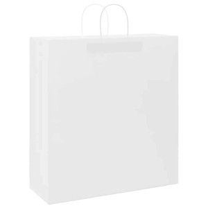 vidaXL Papiertragetaschen 250 Stk mit Henkeln Weiß 45x17x48 cm 4101625