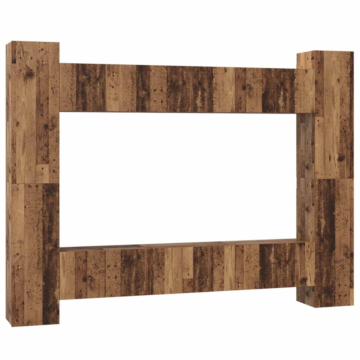 vidaXL TV-Schrankset 10 Stk Altholz 30,5 x 30 x 90 cm Holzwerkstoff 3393228