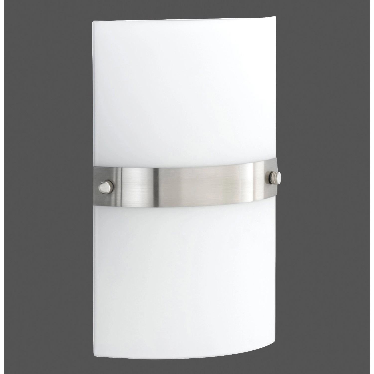 Moderne, 2-flammige Paul Neuhaus Wandleuchte Square aus Stahl mit Opalglas.