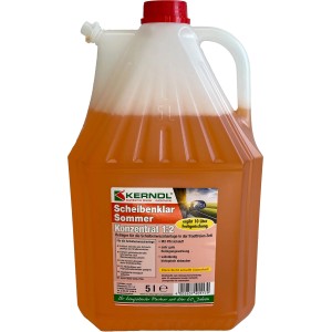 Kerndl Sommerscheibenreiniger Konzentrat Pfirsich, 5L Kanister für klare Sicht im Sommer.