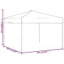 Skizze eines blauen, faltbaren 3x3 m Partyzelts von vidaXL. Ideal für Gartenpartys und als Sonnenschutz.