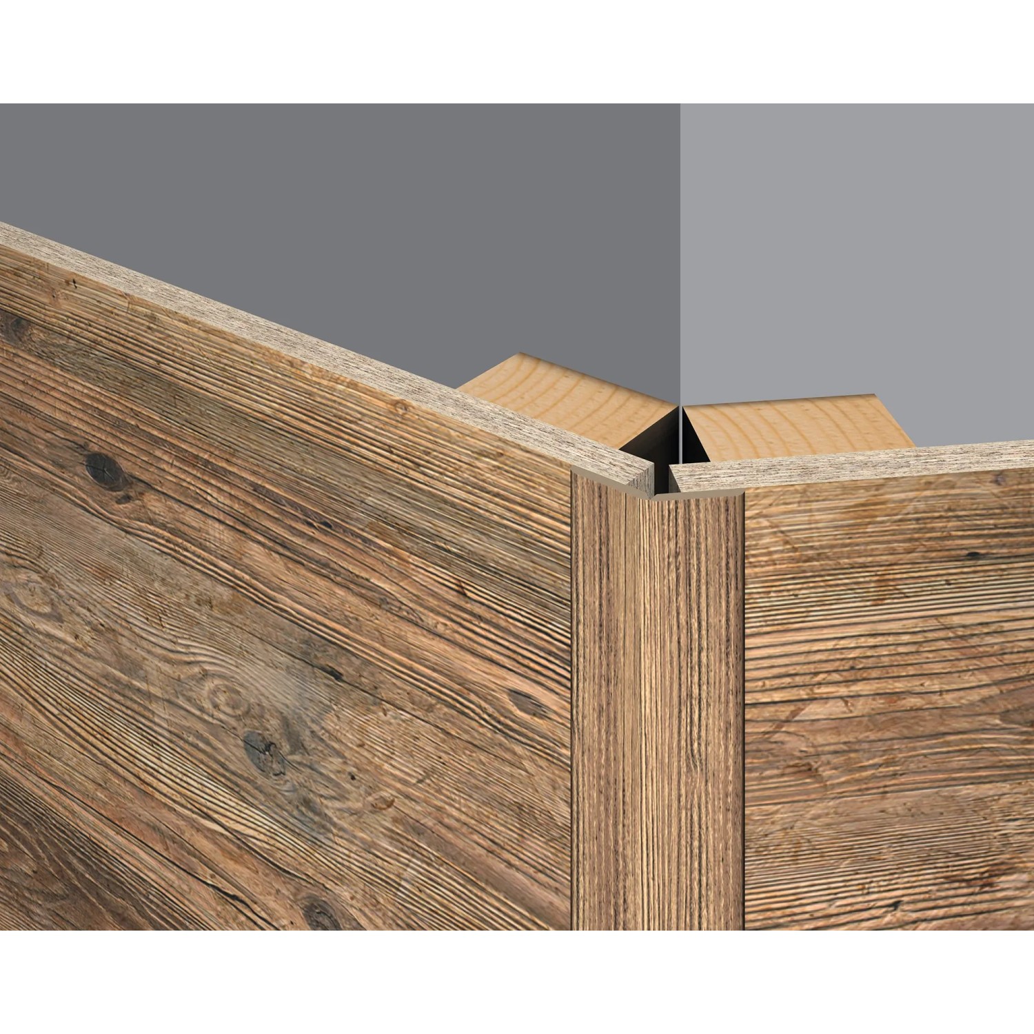 Egger Faltleiste Decowall FL001 Namur, Fichte Natur, für Wandverkleidung und Ecklösungen.