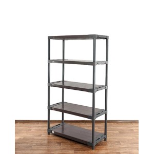 Graues PROREGAL Kunststoffregal Big Grey Bear mit 5 Böden, Fachlast 160kg, 180x110x46cm.