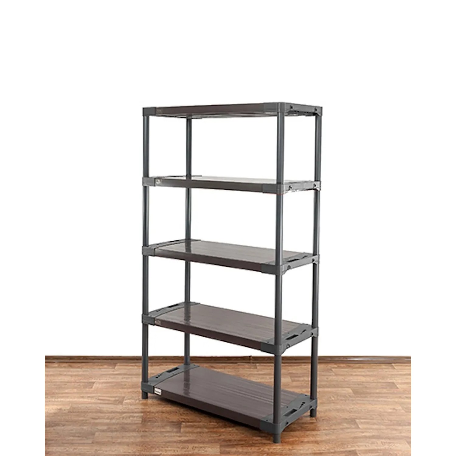 Graues PROREGAL Kunststoffregal Big Grey Bear mit 5 Böden, Fachlast 160kg, 180x110x46cm.