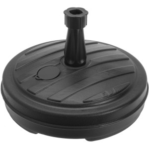 Grauer Schirmständer aus Polypropylen für Sonnenschirme mit Stangen von 18-32mm Durchmesser.