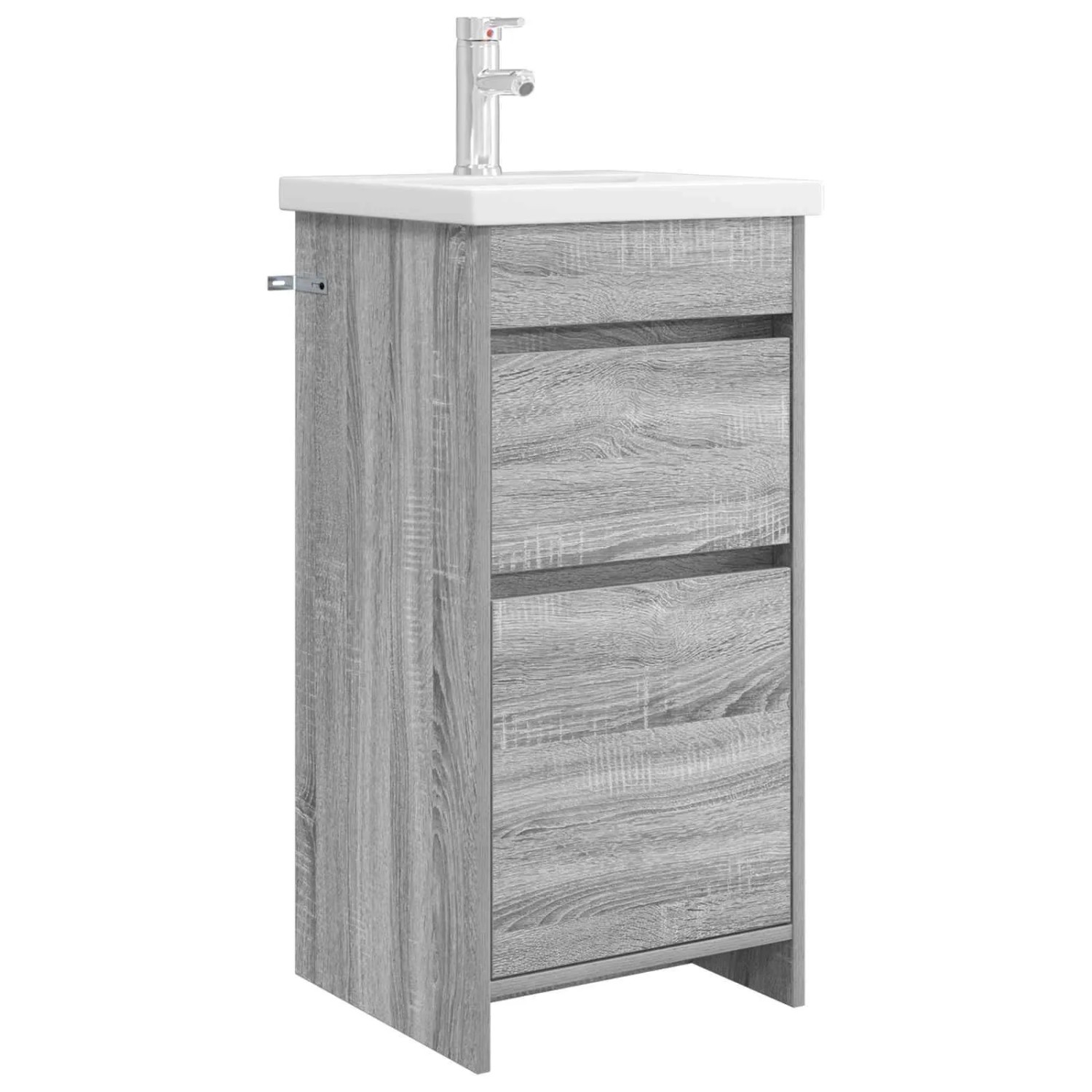 vidaXL Badezimmerschrank mit Waschbecken Grau Sonoma 42 x 40 x 84,5 cm 890725