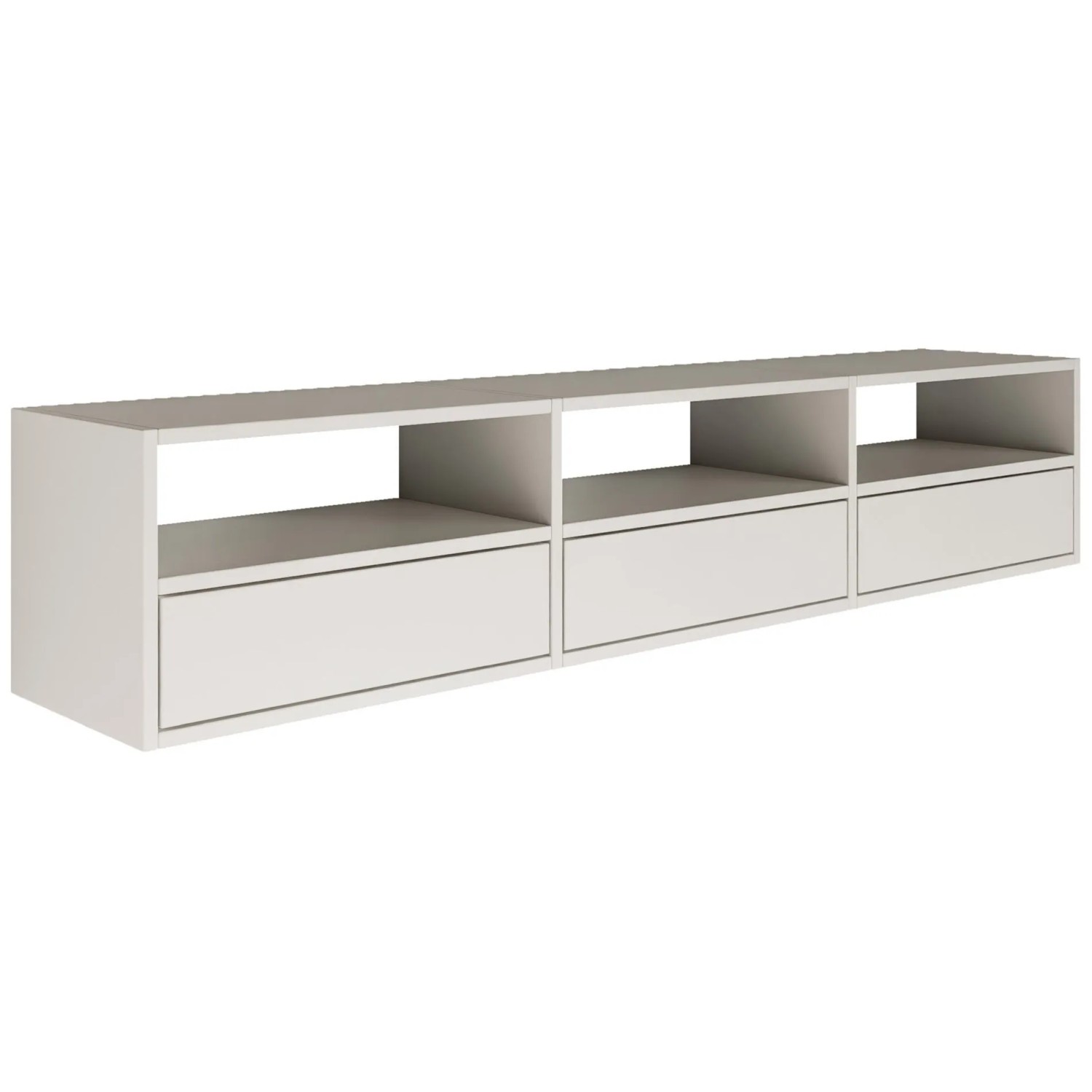 Selsey TV-Hängeboard Framme 150 cm mit Offenen Ablagen Weiß günstig online kaufen