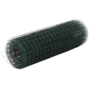 vidaXL Drahtzaun Stahl mit PVC-Beschichtung 10x0,5 m Grün 143626