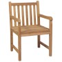 vidaXL Gartenstühle 4 Stk mit Weinroten Kissen Massivholz Teak 3073013_2