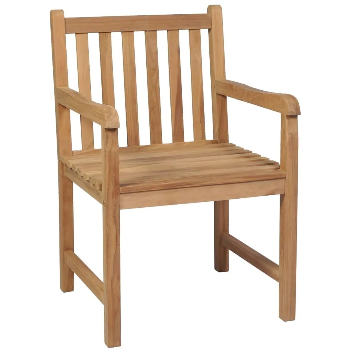 vidaXL Gartenstühle 4 Stk mit Weinroten Kissen Massivholz Teak 3073013_2