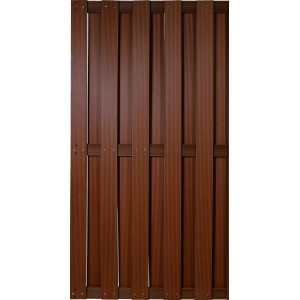 Brauner WPC-Sichtschutzzaun Shanghai, 90x180 cm, Holzoptik für Garten & Terrasse.