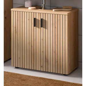 Inn.Furn Waschbeckenunterschrank in Eiche 80 cm Livia