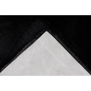 Schwarzer Lalee Badteppich Heaven (40x60 cm) mit rutschfester Rückseite.