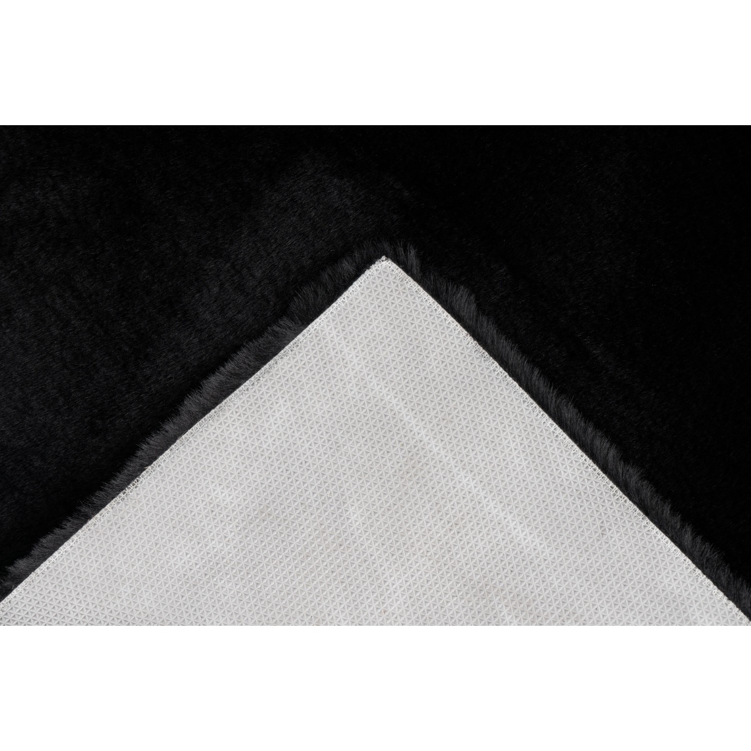 Schwarzer Lalee Badteppich Heaven (40x60 cm) mit rutschfester Rückseite.