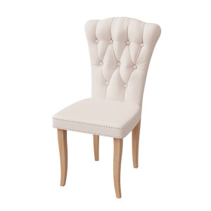 PXloue 2er-Set Esszimmerstühle Samt Beige mit Armlehnen Rückenlehne Holzbeinen Vintage Polsterstühle