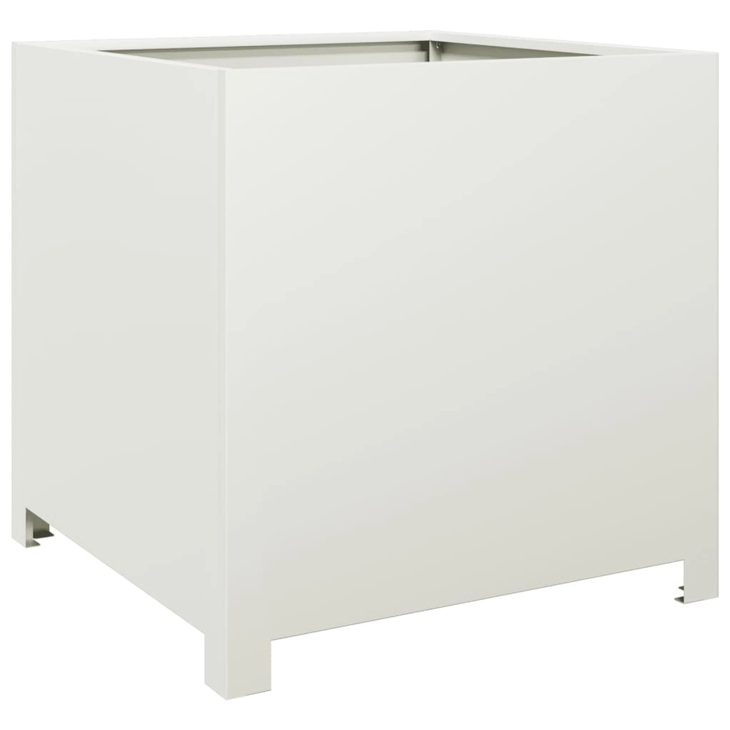 vidaXL Pflanzkübel Weiß 50x50x50 cm Stahl 851214 günstig online kaufen