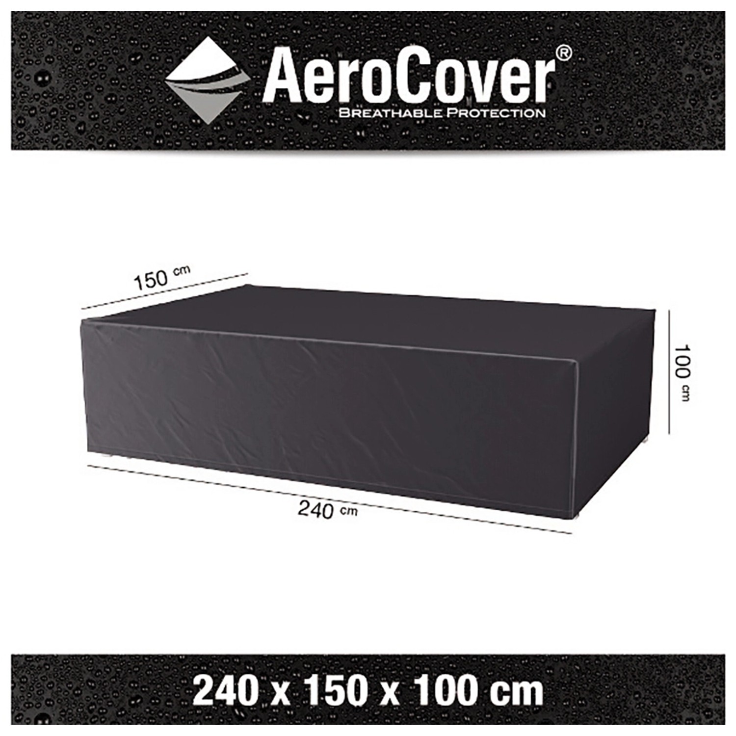 Aerocover Atmungsaktive Schutzhülle f. Sitzgruppen 240x150x100 cm