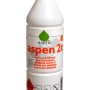 Aspen 2-Takt-Gemisch 1 l in weißer Flasche mit orangem Deckel für Kettensägen.