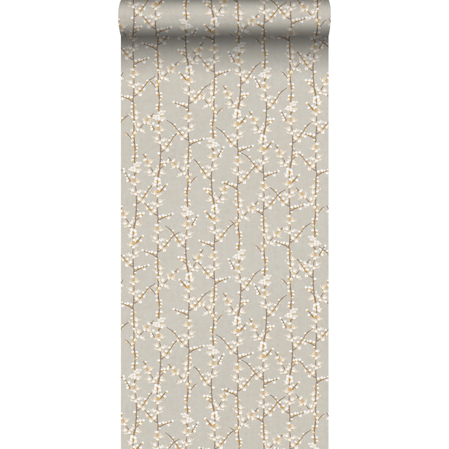 Sanders & Sanders Tapete Blüte Beige Und Weiß 53 Cm X 10 M 640180 günstig online kaufen