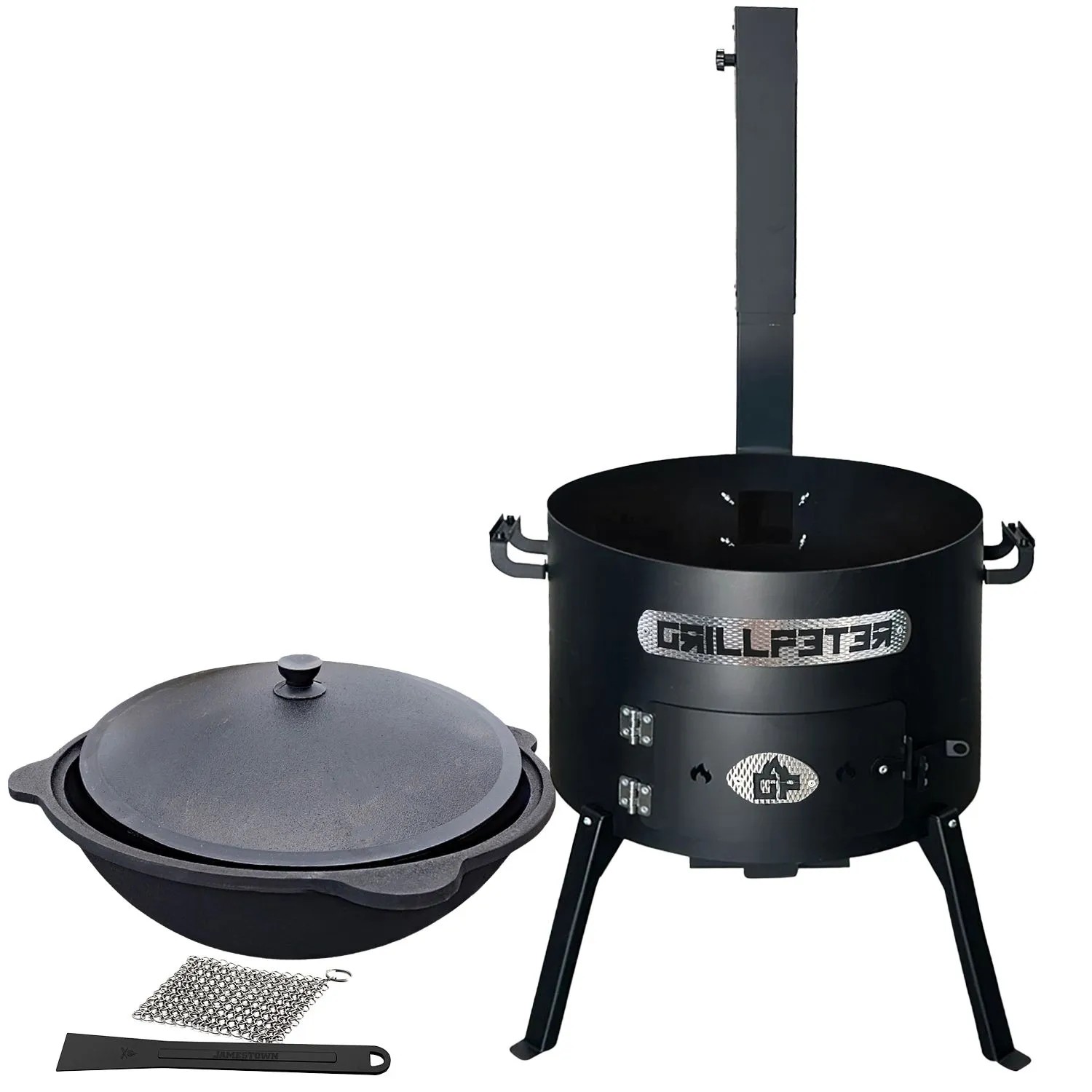 Grillpeter Utschak Asamat Ø50 cm mit Kazan 22L aus Gusseisen und Zubehör günstig online kaufen