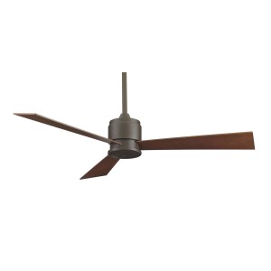 Fanimation Deckenventilator The Zonix, 137 cm, Ölbronze, mit drei Holzflügeln.