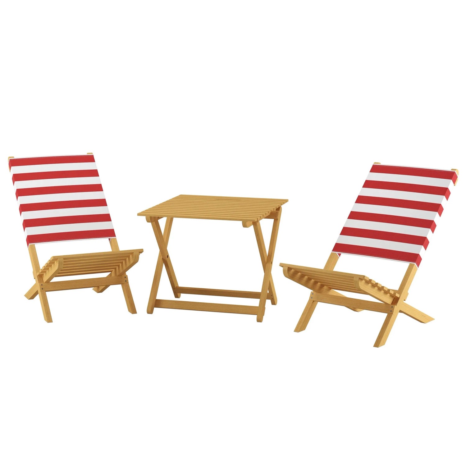 Erst-Holz Klappstuhl Strandstuhl Anglerstuhl Gartenstuhl mit Rot-Weißem Bez günstig online kaufen