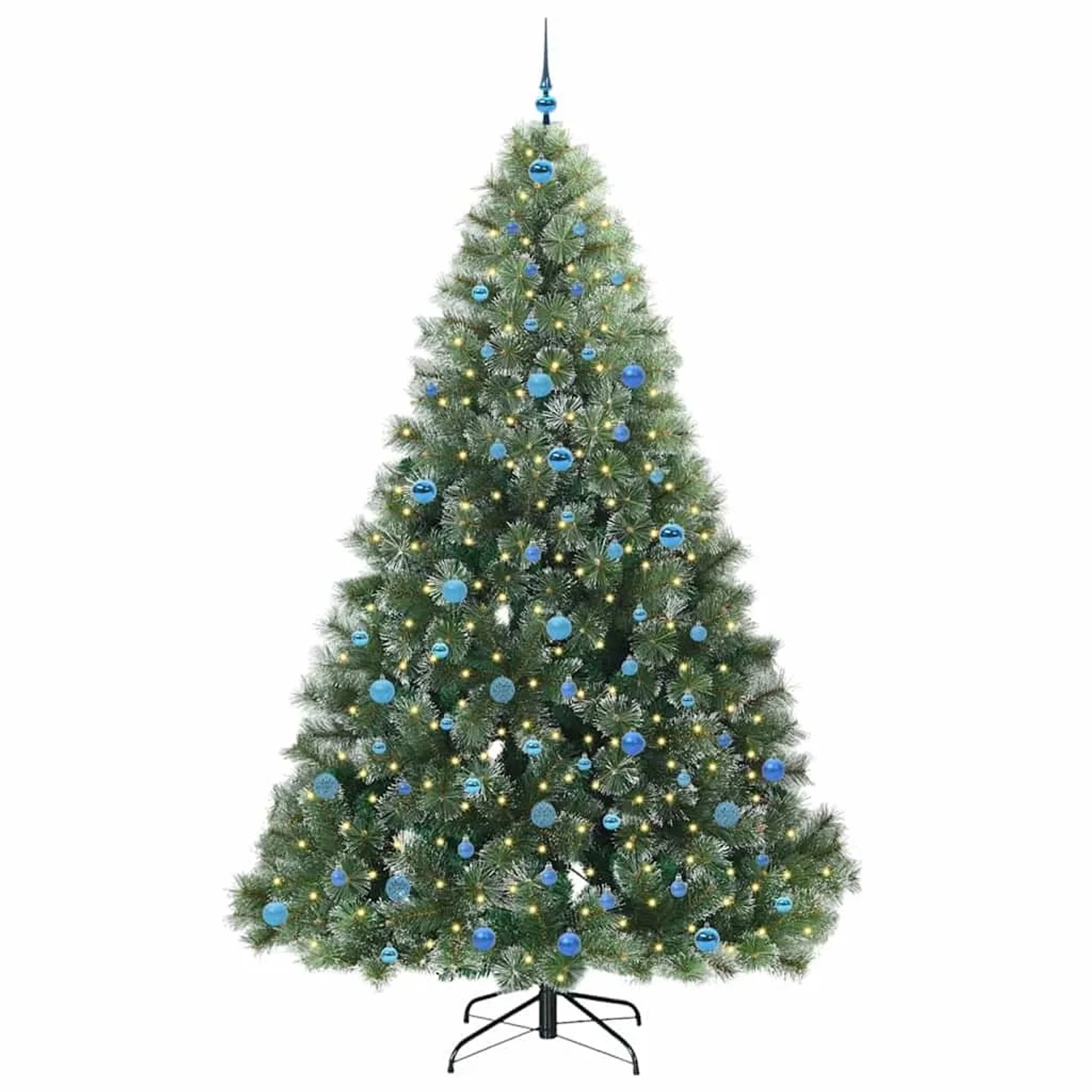vidaXL Künstlicher Weihnachtsbaum mit 300 LEDs Grün 240 cm PE und PVC 3397881