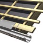 Aluminium Rinneneinhang (250x1000mm) am Dach mit Dachrinne.