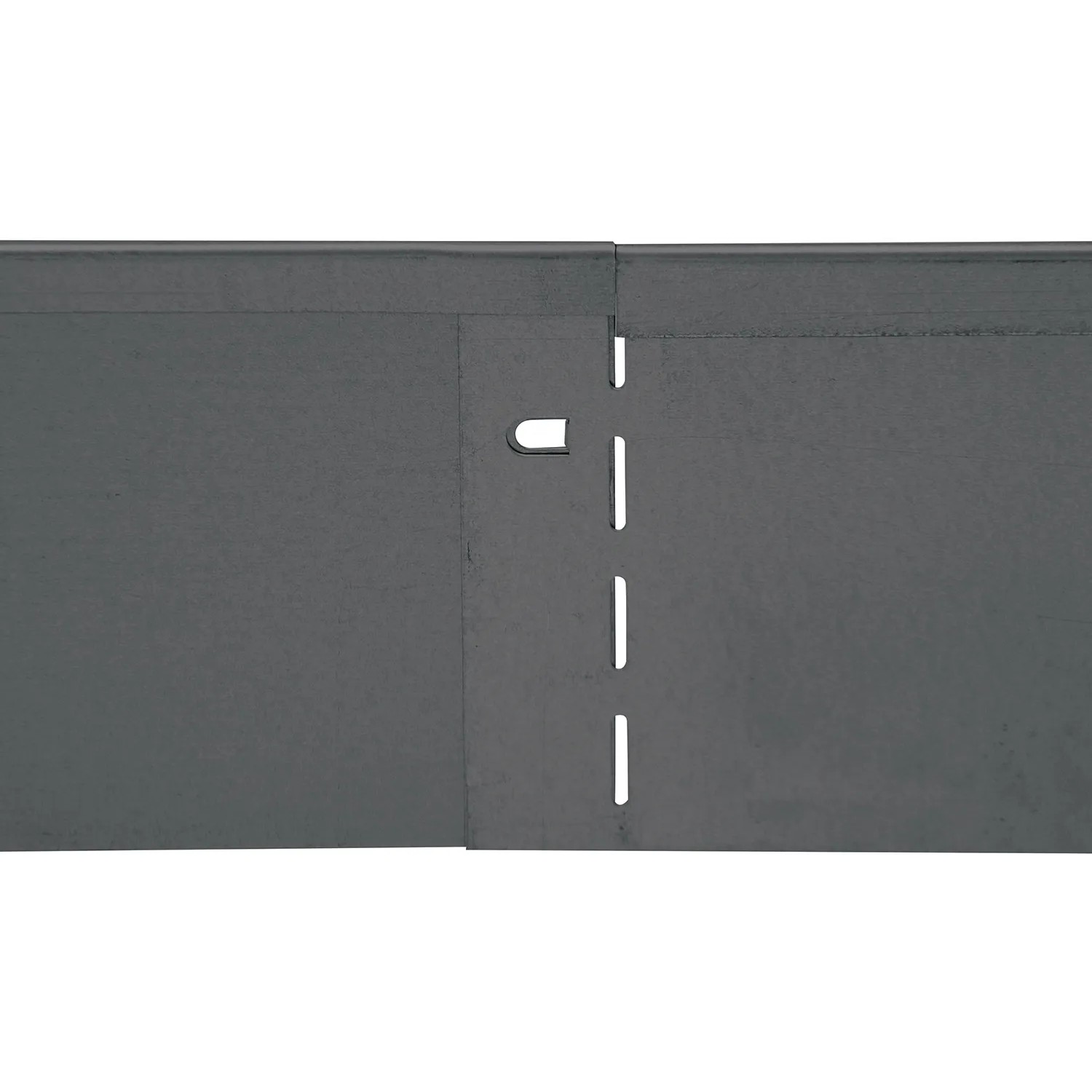 Detailansicht: Bellissa Rasenkante, anthrazit, 118 cm. Metall, flexibel, mit Verbindungssystem.