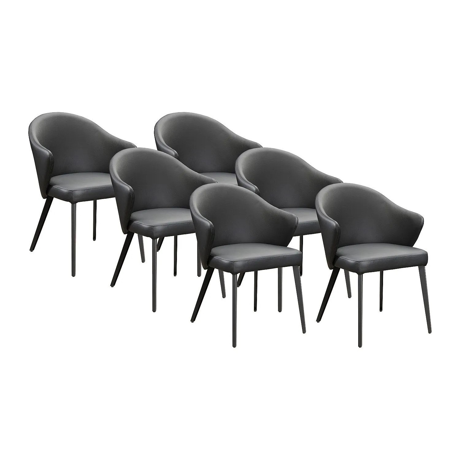 Vente-unique Stuhl Mibelly Schwarz 58 cm
