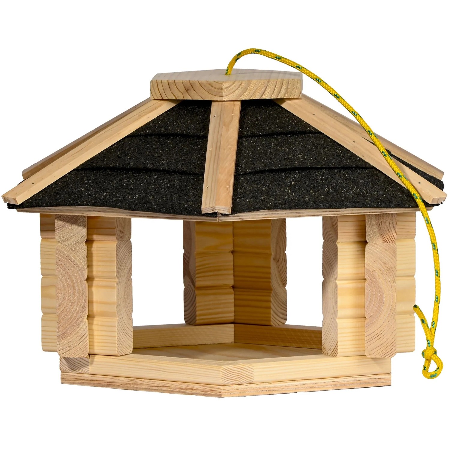 Dobar Vogelhaus Zwart XL Massivholz 40 cm x 34,5 cm x 23,5 cm FSC®