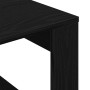 Schwarzer Couchtisch in Eichen-Optik aus Holzwerkstoff, 50x50x35 cm.