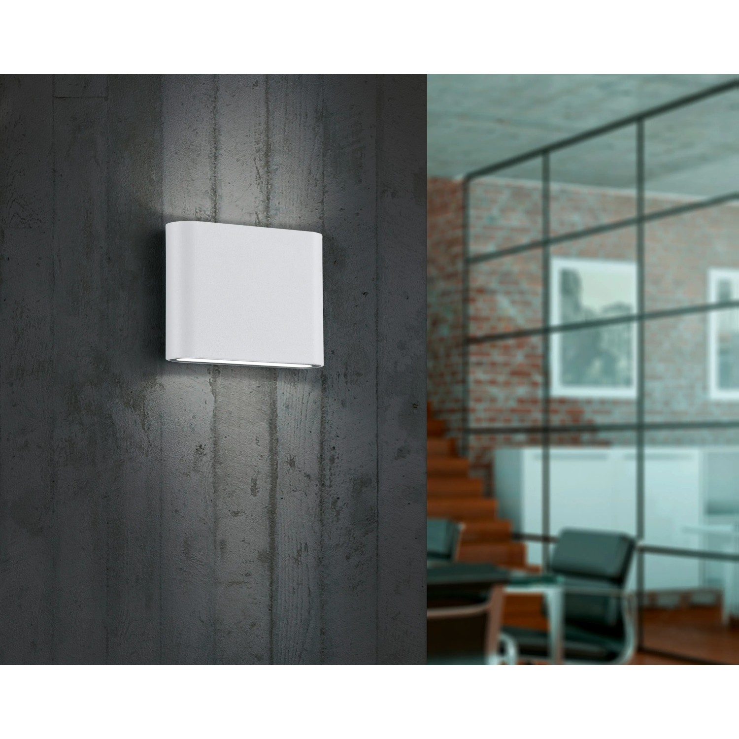LED Wandleuchte in Weiß 2x 4,5W 800lm