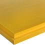 Gelbe XPS Dämmplatte, 50mm stark, 125x60cm, mit Stufenfalz für effektive Wärmedämmung.