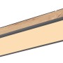 Rechteckige LED Deckenleuchte Doro (80 cm) in Eichenoptik mit Rahmen in Graphit.