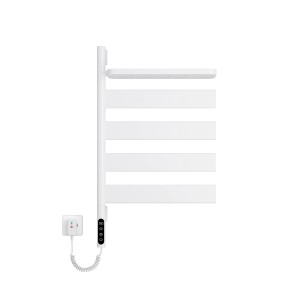 Emke Elektrischer Handtuchhalter 45x76 cm Weiß Drehbar mit Ablage APP und Sprachsteuerung mit Temperaturregler und Zeitsteuerung