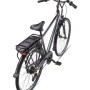 Telefunken Trekking E-Bike mit 21-Gang Shimano Schaltung und Hinterradmotor, gesehen von hinten oben.