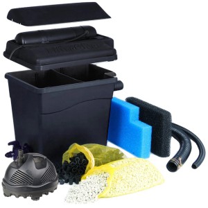 Ubbink Filtra-Clear 2500 PlusSet: Teichfilter-Set mit Pumpe, Filterkammern, Filtermatten und UVC-Klärer.