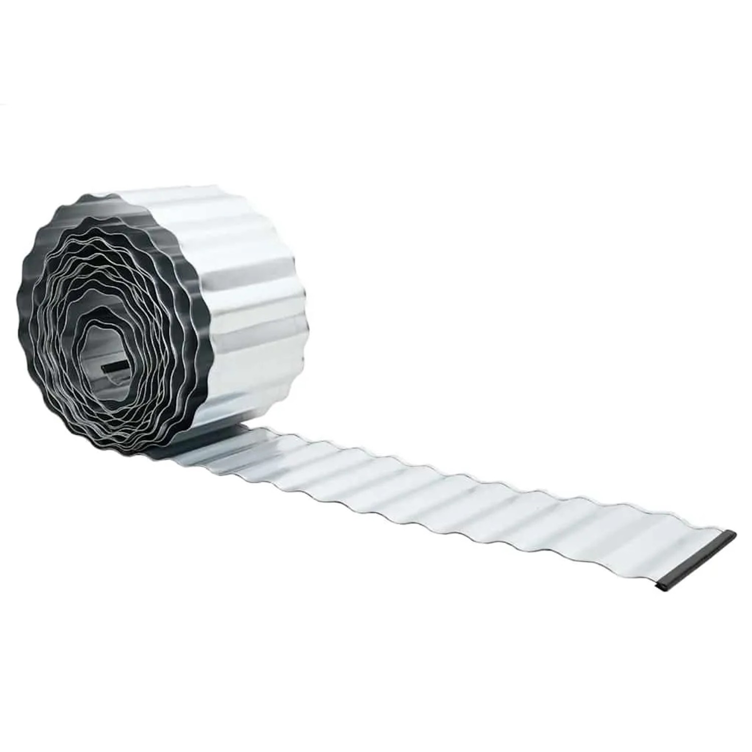 vidaXL Rasenrand Silber 1000 x 15 x 0,03 cm Galvanisiertes Stahl 42008621