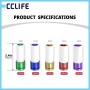 CCLIFE 5-teiliges 1/2 Zoll Schlagschrauber Nuss Set, farbig, Größen 15, 17, 19, 21, 22mm, 85mm lang.