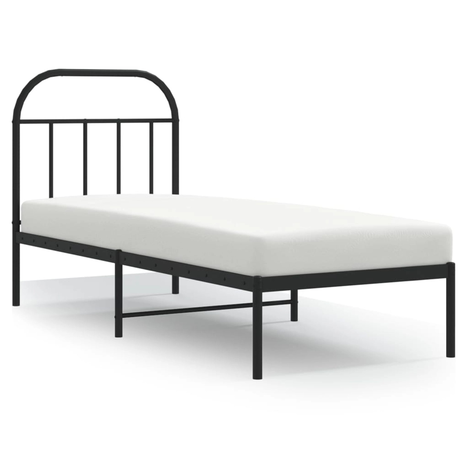 vidaXL Bettgestell mit Kopfteil Metall Schwarz 75x190 cm Modell 111796772 günstig online kaufen