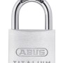Abus Titalium Vorhangschloss 64TI/50, silberfarben, mit Nano-Protect Stahlbügel.