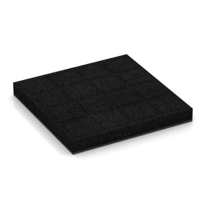 WARCO Fallschutzplatte, 50x50 cm, Schiefergrau, für Spielplätze und Gartenhäuser.