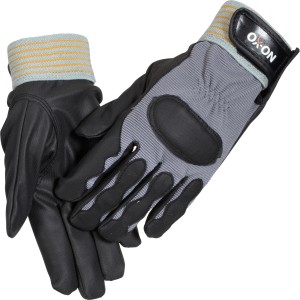 OX-ON Handschuhe Extreme Supreme 4602, schwarz-grau, Größe 9. Arbeitskleidung mit Knöchel- und Nagelverstärkung.